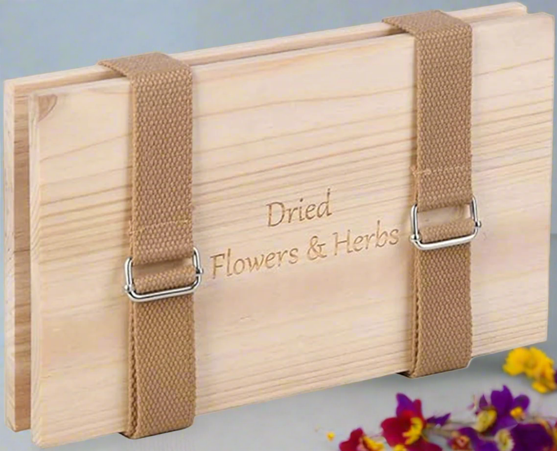 Flower and Herb Press (wooden)  with straps & buckles