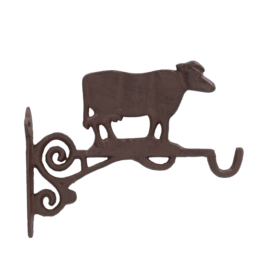 Hanging Basket Hook in cast iron - Pig or Cow