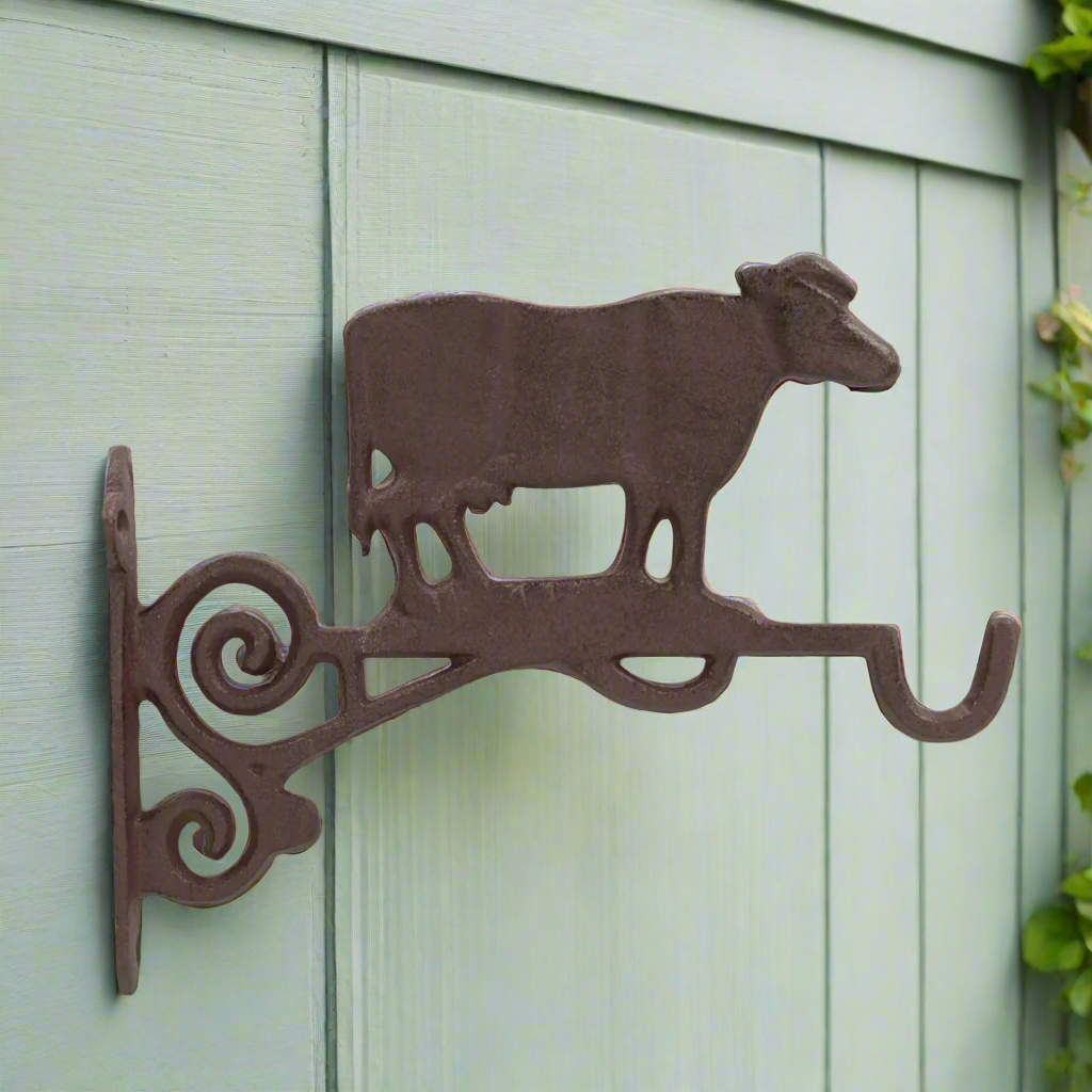 Hanging Basket Hook in cast iron - Pig or Cow