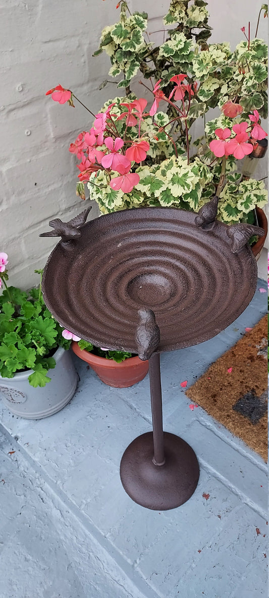 Bird Bath on Pole - Cast Iron (Large)