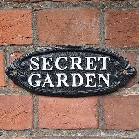 Cast Iron "Secret Garden" Plaque