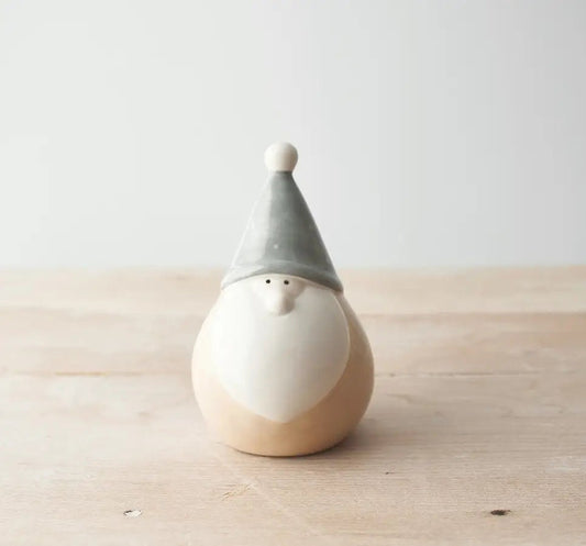 Plump Beige Ceramic Gonk - 6cm