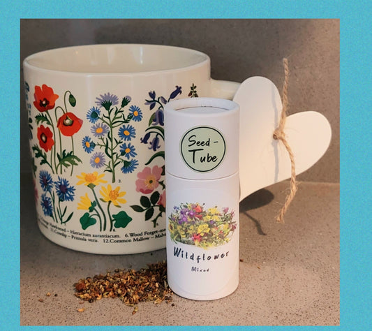 Wildflower Seeds Gift Set with ceramic mug