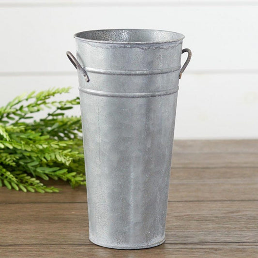 Zinc Flower Vase - with side handles