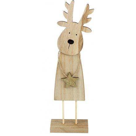 Rodney the Gold Star Reindeer Ornament