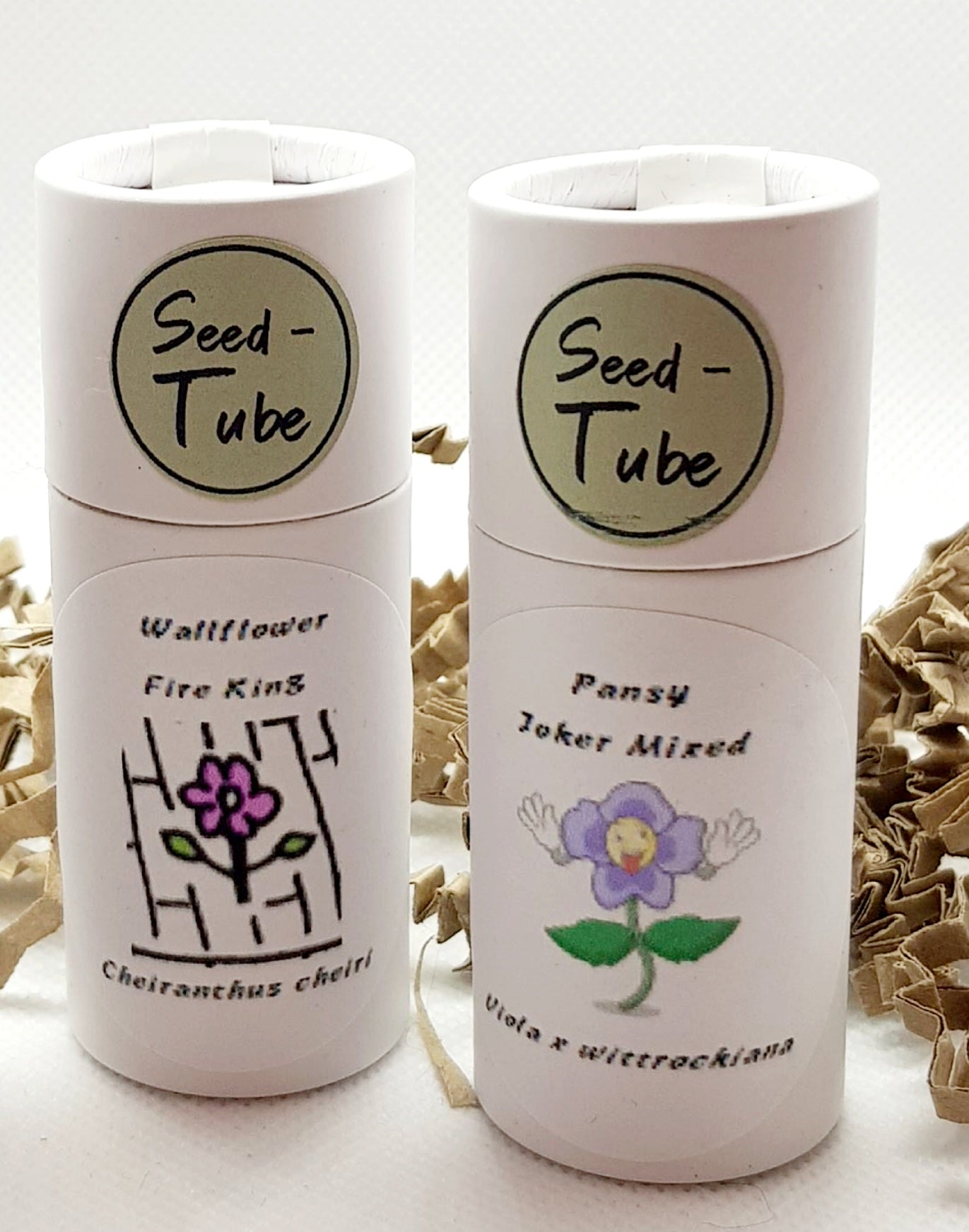 Flower Press Wooden Gift Set with flower Seedling Tubes